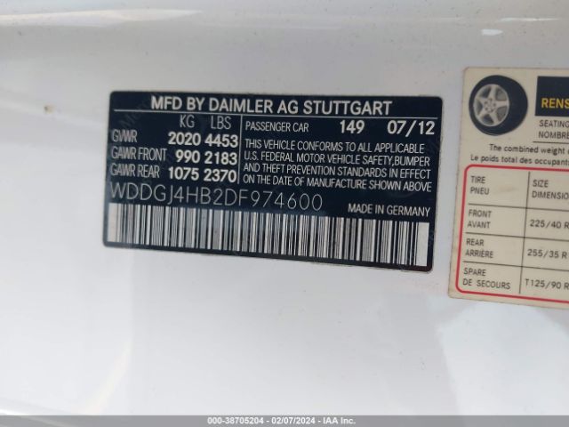 Photo 8 VIN: WDDGJ4HB2DF974600 - MERCEDES-BENZ C 