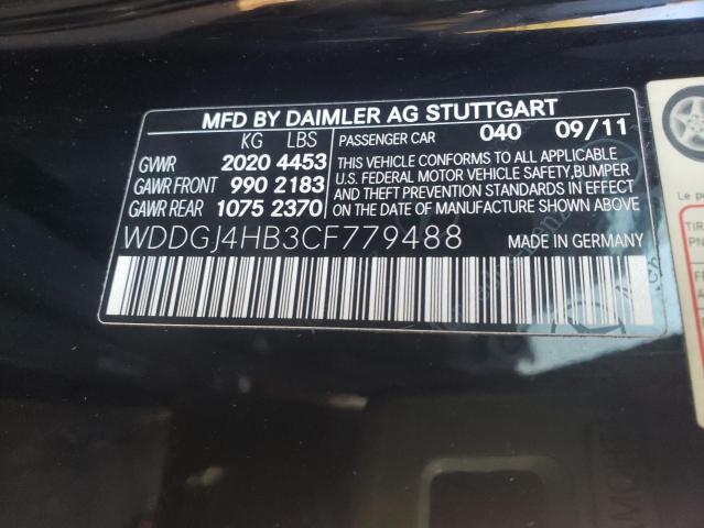 Photo 11 VIN: WDDGJ4HB3CF779488 - MERCEDES-BENZ C-CLASS 