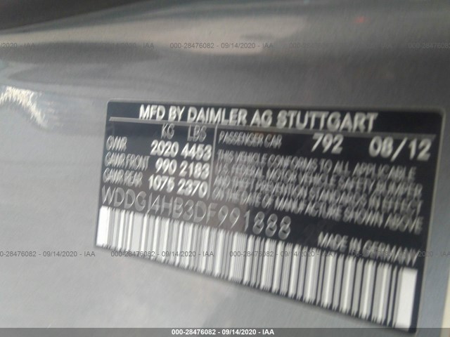 Photo 8 VIN: WDDGJ4HB3DF991888 - MERCEDES-BENZ C-CLASS 