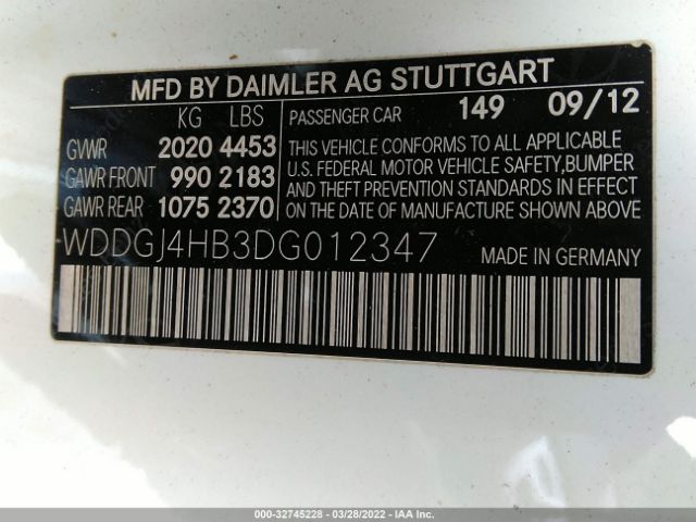 Photo 8 VIN: WDDGJ4HB3DG012347 - MERCEDES-BENZ C-KLASSE 