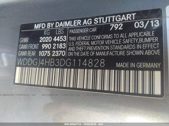 Photo 8 VIN: WDDGJ4HB3DG114828 - MERCEDES-BENZ C-CLASS 