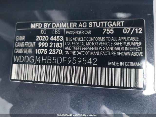 Photo 8 VIN: WDDGJ4HB5DF959542 - MERCEDES-BENZ C 250 