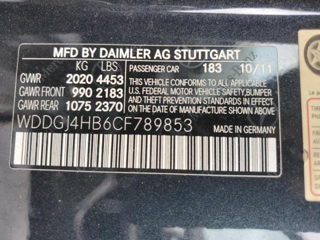 Photo 12 VIN: WDDGJ4HB6CF789853 - MERCEDES-BENZ C 250 