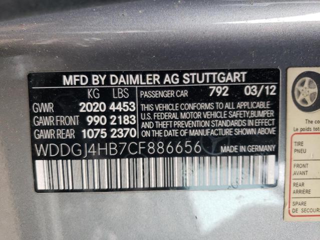 Photo 12 VIN: WDDGJ4HB7CF886656 - MERCEDES-BENZ C-CLASS 