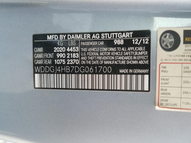 Photo 9 VIN: WDDGJ4HB7DG061700 - MERCEDES-BENZ C 250 