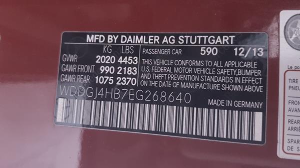 Photo 2 VIN: WDDGJ4HB7EG268640 - MERCEDES-BENZ C 250 