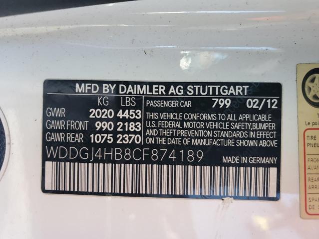 Photo 11 VIN: WDDGJ4HB8CF874189 - MERCEDES-BENZ C 250 