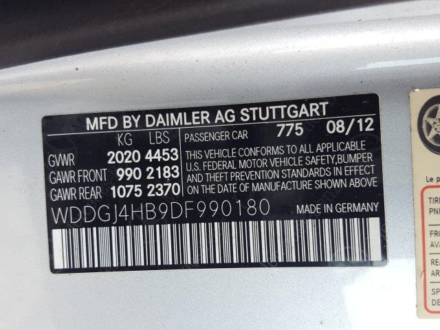 Photo 9 VIN: WDDGJ4HB9DF990180 - MERCEDES-BENZ C 250 