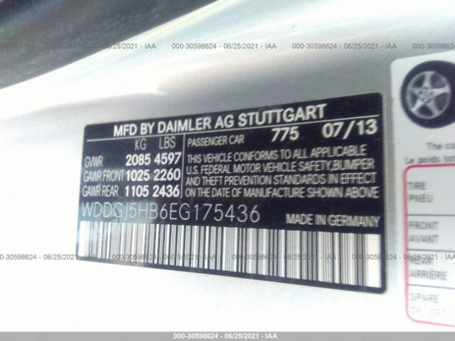 Photo 8 VIN: WDDGJ5HB6EG175436 - MERCEDES-BENZ C-CLASS 