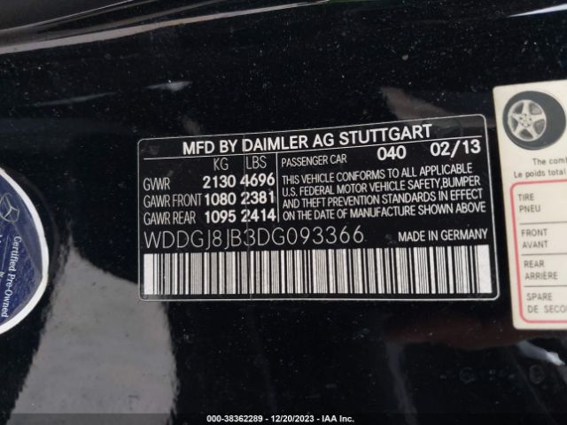 Photo 8 VIN: WDDGJ8JB3DG093366 - MERCEDES-BENZ C 350 