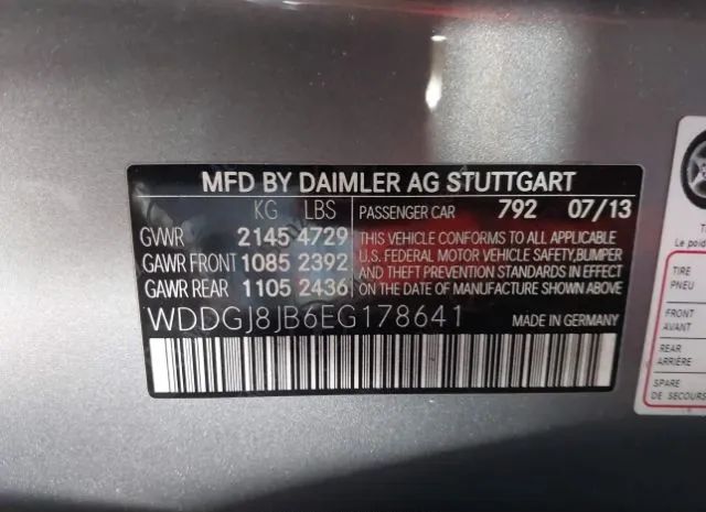 Photo 8 VIN: WDDGJ8JB6EG178641 - MERCEDES-BENZ C-KLASSE 