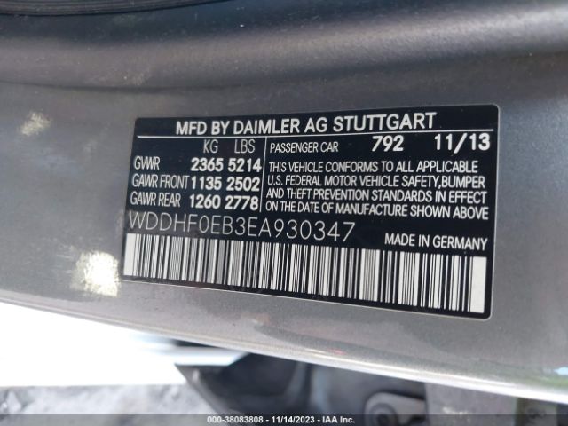 Photo 8 VIN: WDDHF0EB3EA930347 - MERCEDES-BENZ E 250 BLUETEC 