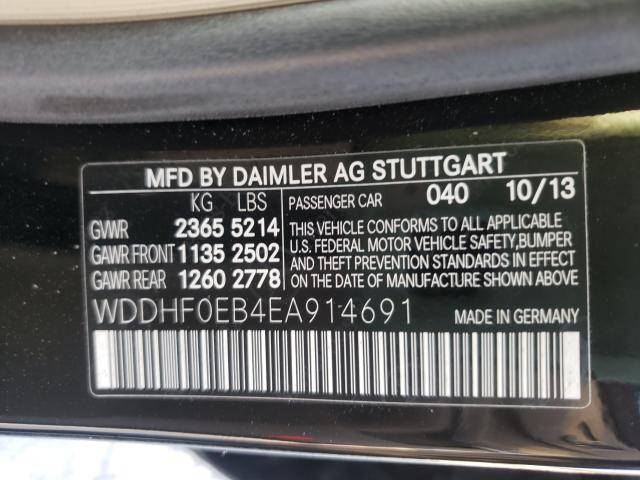 Photo 9 VIN: WDDHF0EB4EA914691 - MERCEDES-BENZ E 250 BLUE 