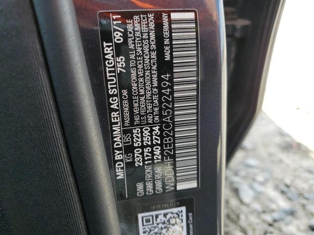 Photo 11 VIN: WDDHF2EB2CA522494 - MERCEDES-BENZ E 350 BLUE 