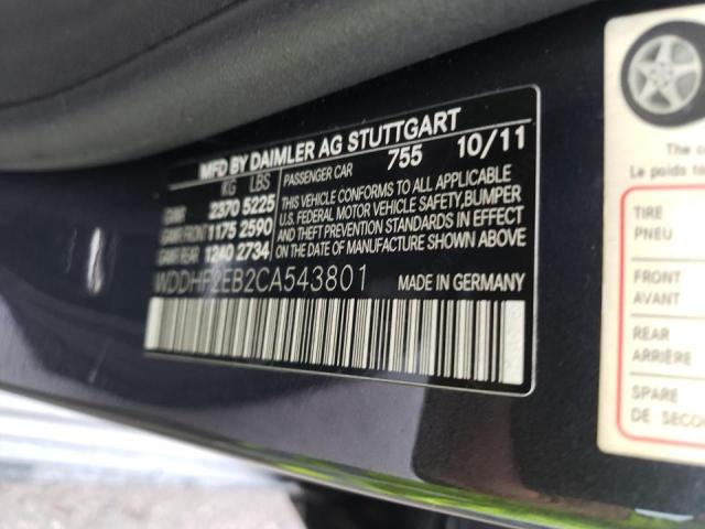 Photo 9 VIN: WDDHF2EB2CA543801 - MERCEDES-BENZ E 350 BLUE 