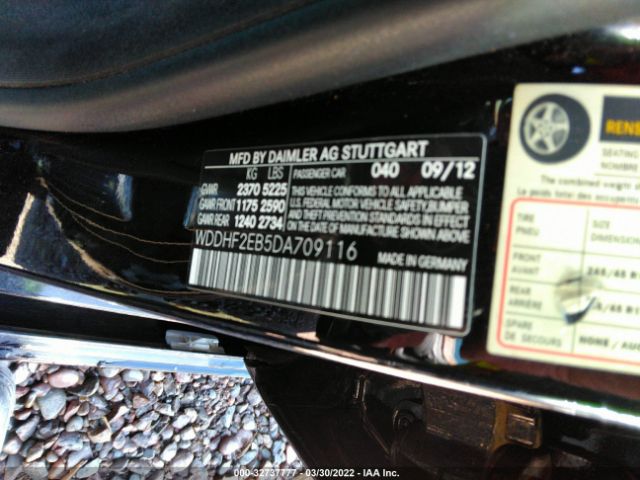 Photo 8 VIN: WDDHF2EB5DA709116 - MERCEDES-BENZ E-CLASS 