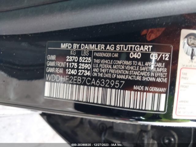 Photo 8 VIN: WDDHF2EB7CA632957 - MERCEDES-BENZ E 350 BLUETEC 