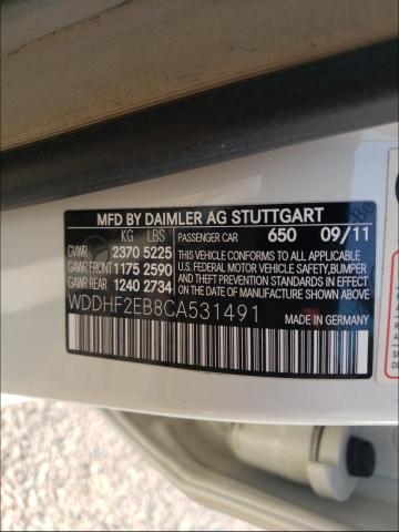 Photo 9 VIN: WDDHF2EB8CA531491 - MERCEDES-BENZ E 350 BLUE 