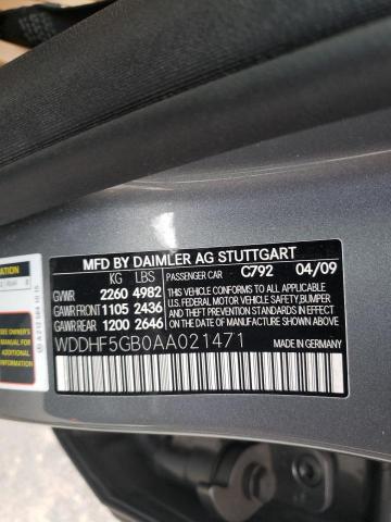 Photo 9 VIN: WDDHF5GB0AA021471 - MERCEDES-BENZ E 350 