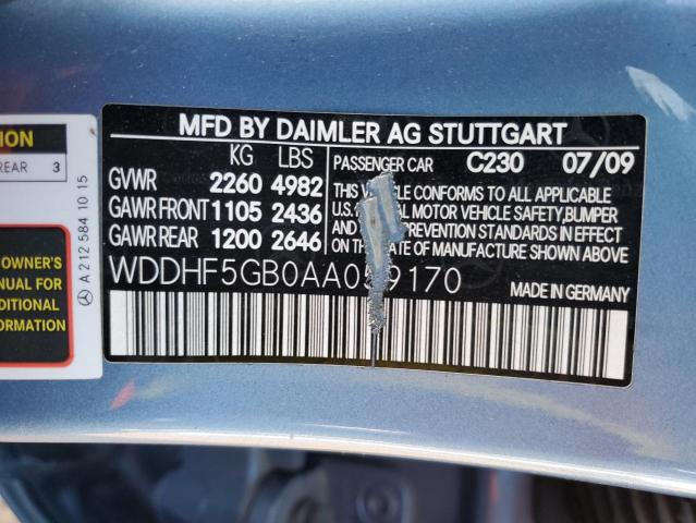 Photo 11 VIN: WDDHF5GB0AA059170 - MERCEDES-BENZ E-CLASS 