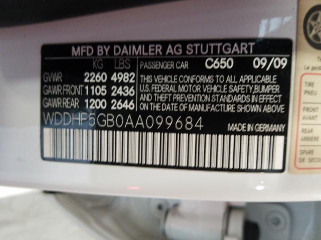 Photo 9 VIN: WDDHF5GB0AA099684 - MERCEDES-BENZ E 350 