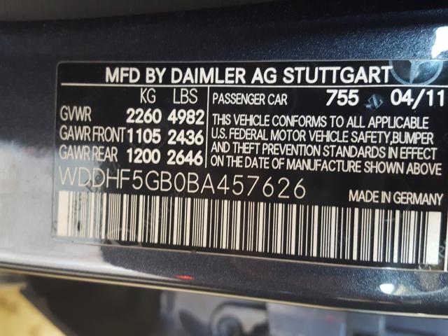 Photo 9 VIN: WDDHF5GB0BA457626 - MERCEDES-BENZ E 350 