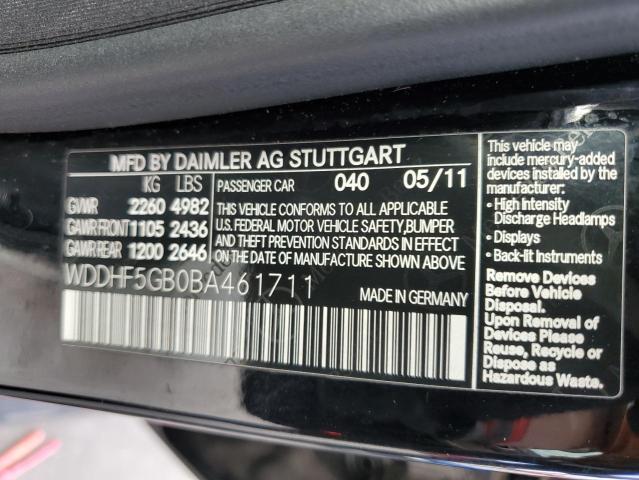 Photo 11 VIN: WDDHF5GB0BA461711 - MERCEDES-BENZ E 350 