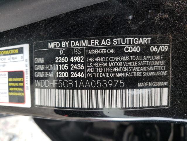 Photo 9 VIN: WDDHF5GB1AA053975 - MERCEDES-BENZ E-CLASS 