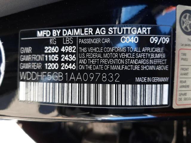 Photo 9 VIN: WDDHF5GB1AA097832 - MERCEDES-BENZ E 350 