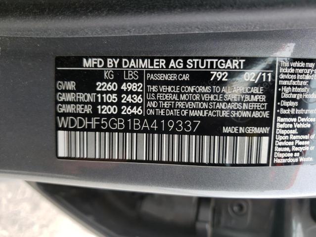 Photo 9 VIN: WDDHF5GB1BA419337 - MERCEDES-BENZ E 350 