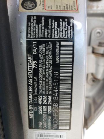 Photo 11 VIN: WDDHF5GB1BA445128 - MERCEDES-BENZ E 350 