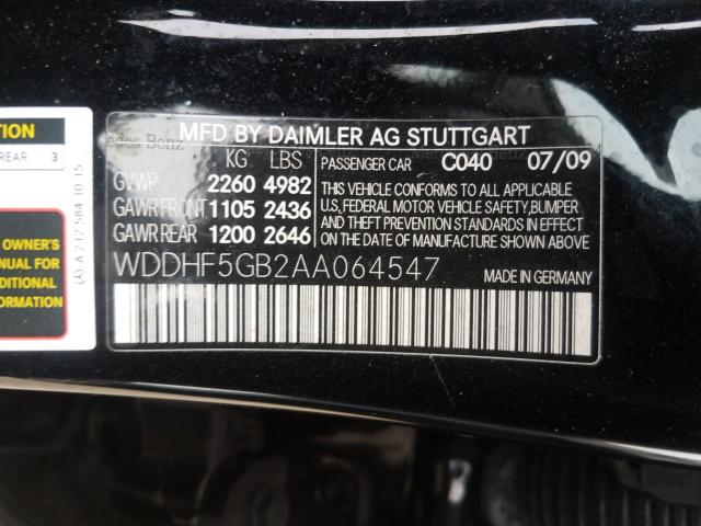 Photo 9 VIN: WDDHF5GB2AA064547 - MERCEDES-BENZ E 350 