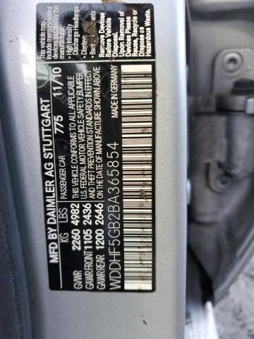 Photo 11 VIN: WDDHF5GB2BA365854 - MERCEDES-BENZ E-CLASS 