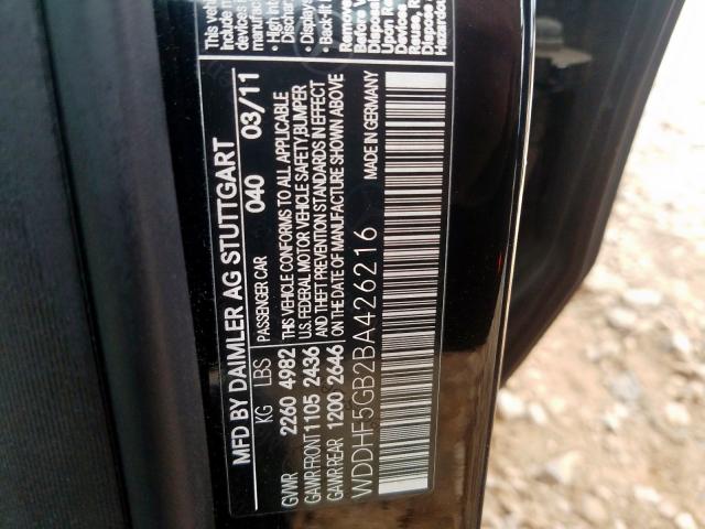 Photo 9 VIN: WDDHF5GB2BA426216 - MERCEDES-BENZ E 350 