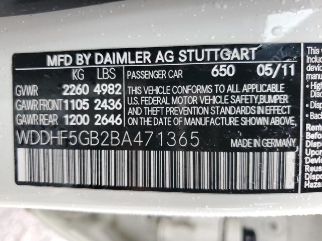 Photo 11 VIN: WDDHF5GB2BA471365 - MERCEDES-BENZ E 350 