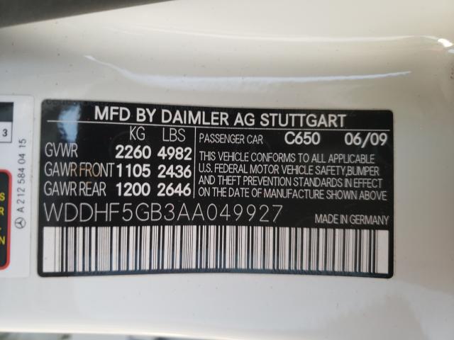 Photo 9 VIN: WDDHF5GB3AA049927 - MERCEDES-BENZ E 350 