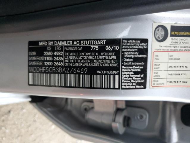 Photo 11 VIN: WDDHF5GB3BA276469 - MERCEDES-BENZ E 350 