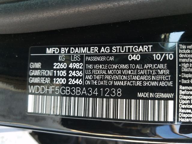 Photo 9 VIN: WDDHF5GB3BA341238 - MERCEDES-BENZ E 350 