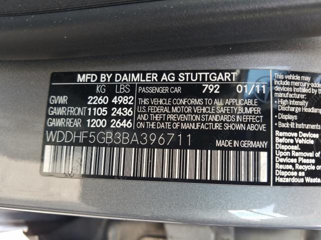 Photo 9 VIN: WDDHF5GB3BA396711 - MERCEDES-BENZ E 350 