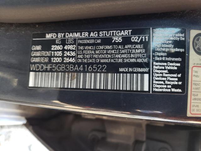 Photo 11 VIN: WDDHF5GB3BA416522 - MERCEDES-BENZ E 350 