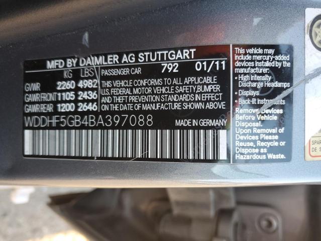 Photo 12 VIN: WDDHF5GB4BA397088 - MERCEDES-BENZ E-CLASS 