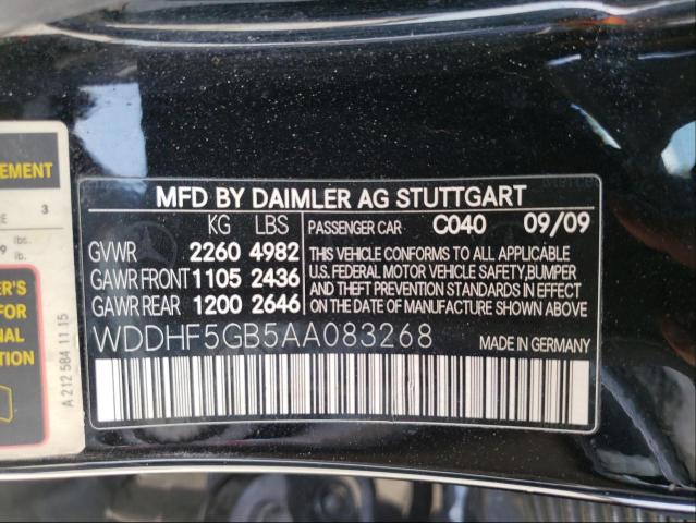 Photo 9 VIN: WDDHF5GB5AA083268 - MERCEDES-BENZ E 350 