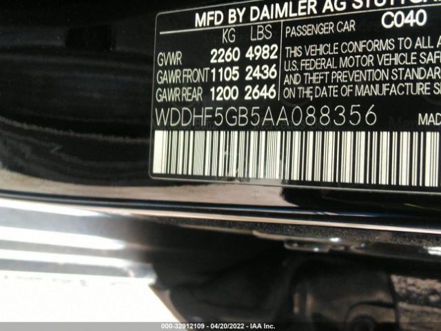 Photo 8 VIN: WDDHF5GB5AA088356 - MERCEDES-BENZ E-CLASS 