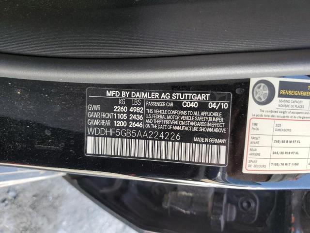 Photo 9 VIN: WDDHF5GB5AA224226 - MERCEDES-BENZ E 350 