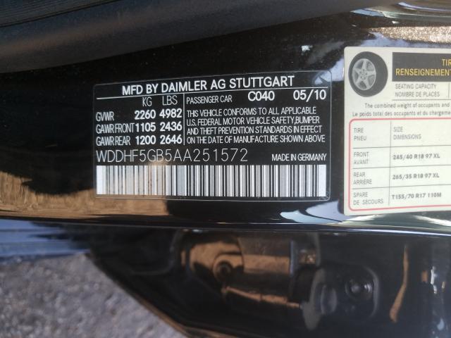 Photo 9 VIN: WDDHF5GB5AA251572 - MERCEDES-BENZ E 350 