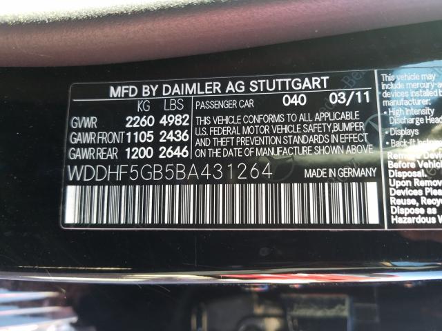 Photo 9 VIN: WDDHF5GB5BA431264 - MERCEDES-BENZ E 350 