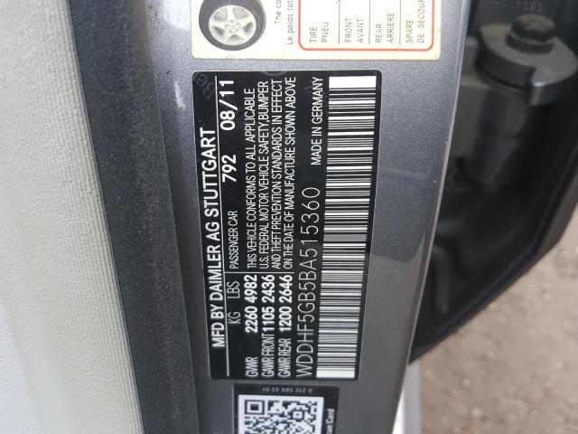 Photo 9 VIN: WDDHF5GB5BA515360 - MERCEDES-BENZ E 350 