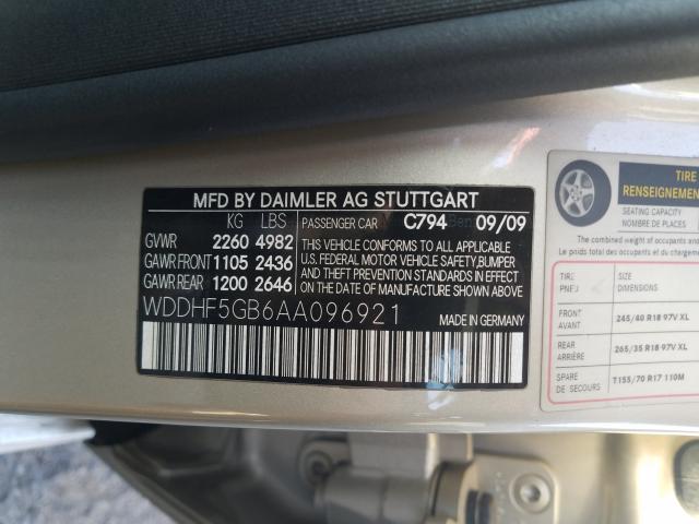 Photo 9 VIN: WDDHF5GB6AA096921 - MERCEDES-BENZ E 350 