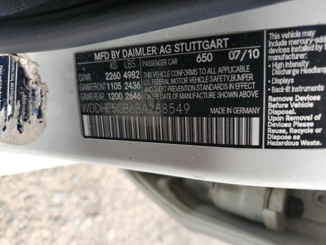 Photo 11 VIN: WDDHF5GB6BA288549 - MERCEDES-BENZ E 350 