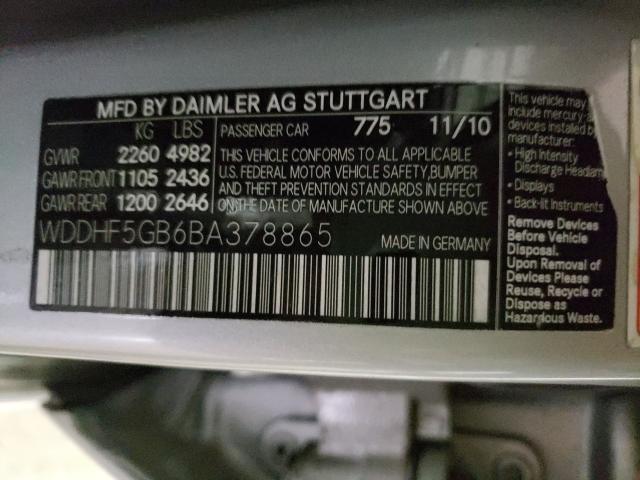 Photo 9 VIN: WDDHF5GB6BA378865 - MERCEDES-BENZ E 350 